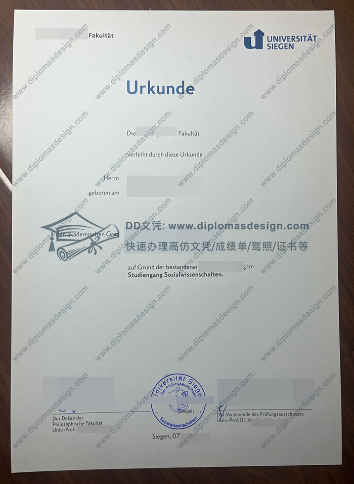 锡根大学文凭