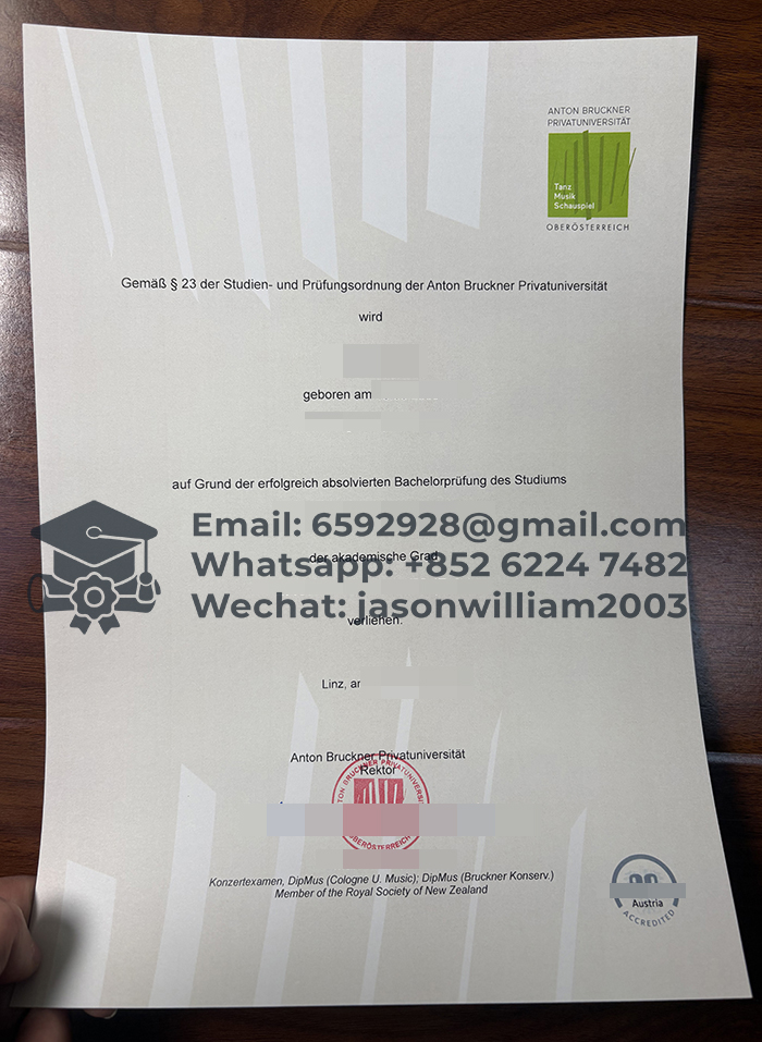 安东·布鲁克纳音乐表演与舞蹈艺术大学文凭