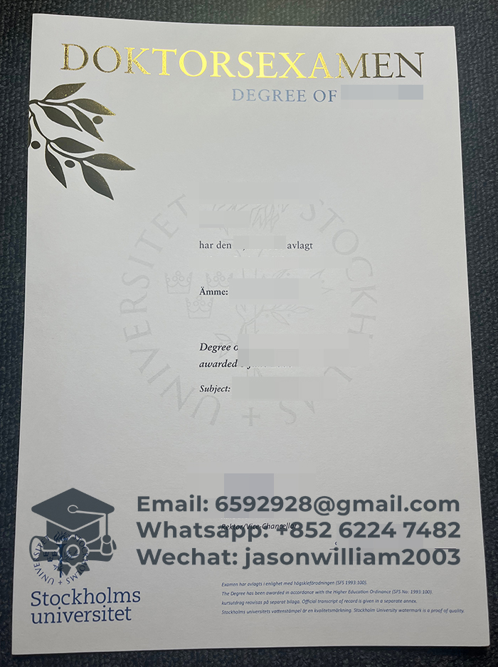 斯德哥尔摩大学文凭